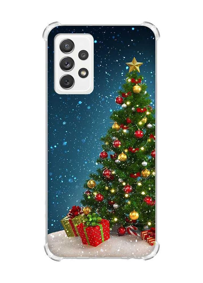 Чехол с утолщёнными углами на Samsung Galaxy A72 Ёлка с подарками (новогодний принт 159) Creative (263688075)