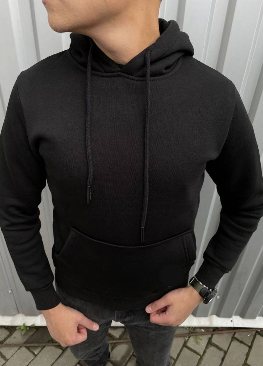 Кофта Leonidas худі з капюшоном та флісом 18328 black (264073440)