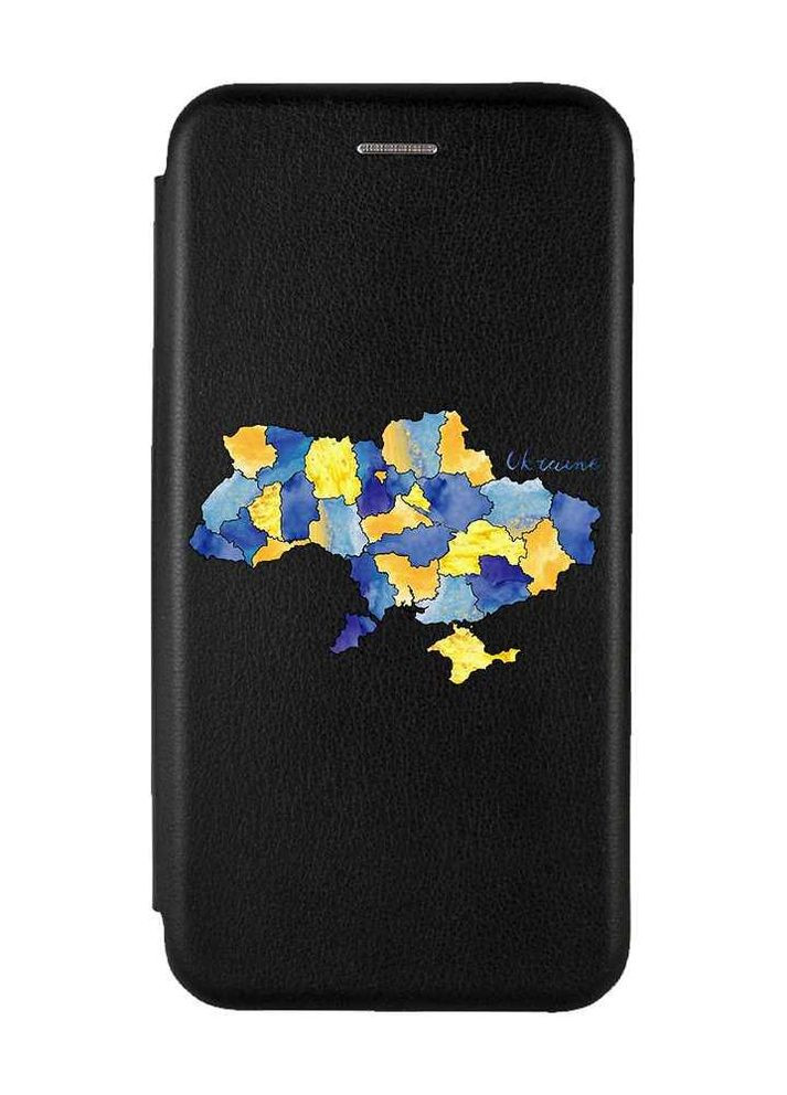 Чохол-книжка з малюнком для Xiaomi Redmi Note 9/10X Чорний :: Карта України (принт 261) Creative (263697332)