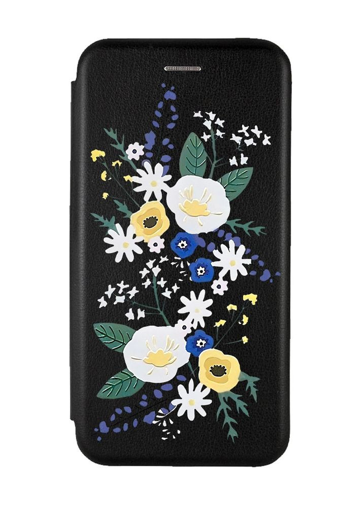 Чехол-книжка с рисунком для Samsung Galaxy A33 5G Чёрный :: Цветы. Акварель (принт 271) Creative (263698066)