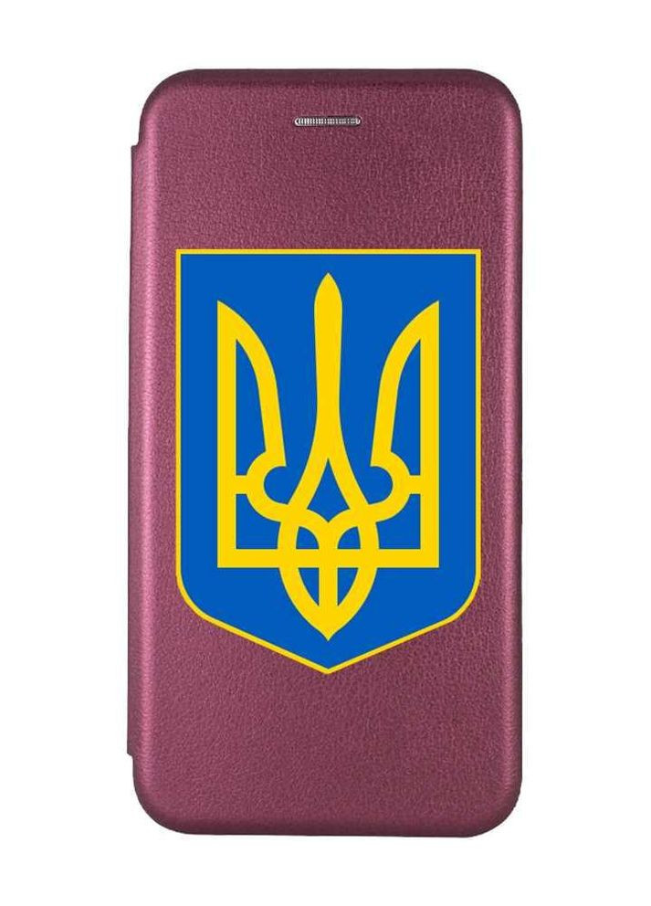 Чехол-книжка с рисунком для Apple iPhone XR Бордовый :: Тризуб Украина (принт 256) Creative (263698357)