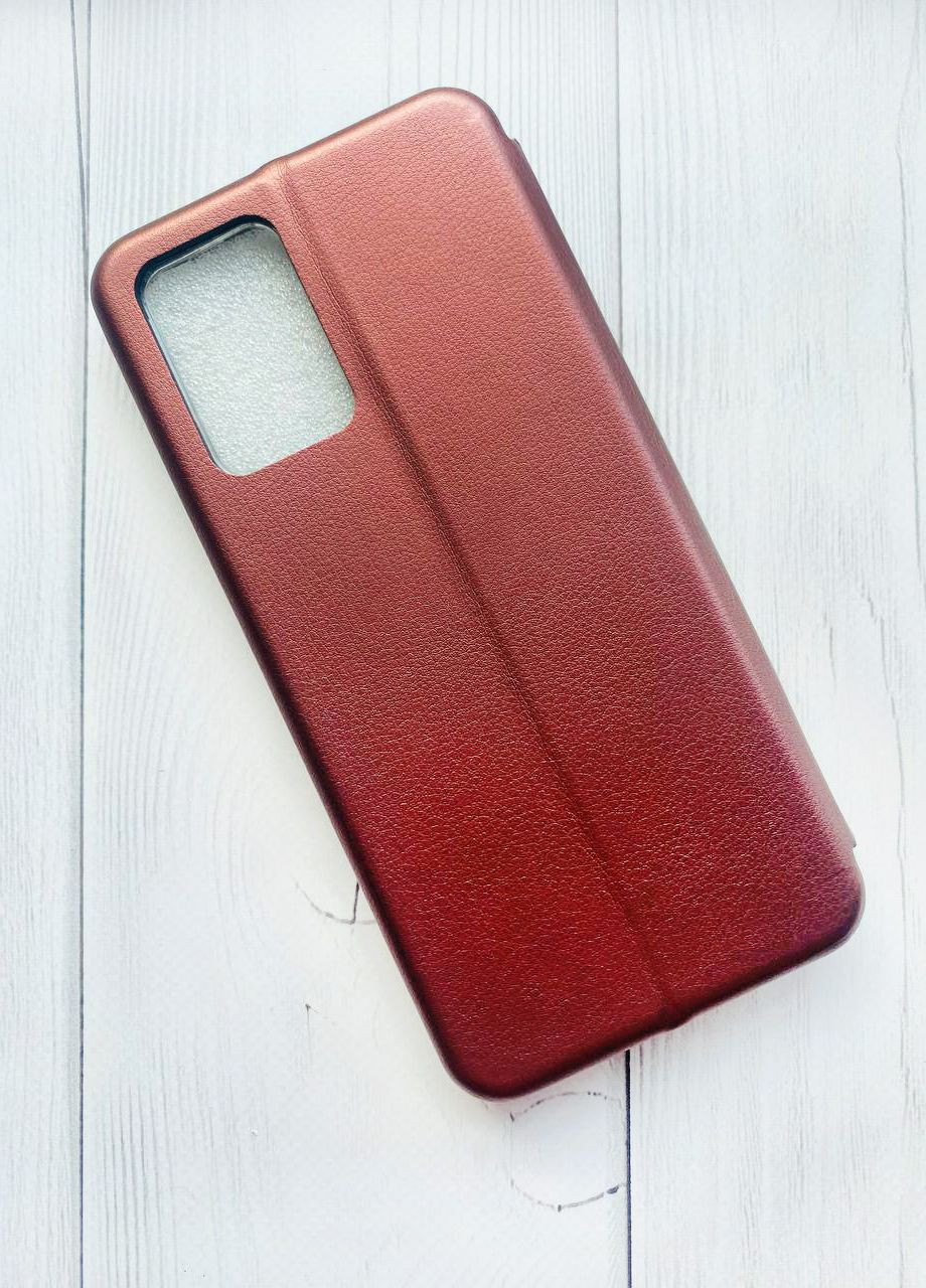 Чохол-книжка з малюнком для Xiaomi Redmi 10 Бордовий :: Різнокольорові сердечка (принт 334) Creative (263697374)