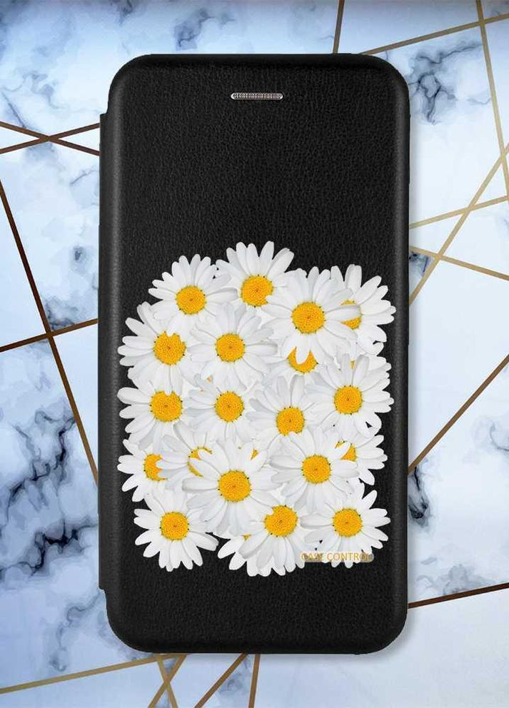 Чехол-книжка с рисунком для Samsung Galaxy A14 5G Черный :: Букет ромашек (принт 40) Creative (263699237)