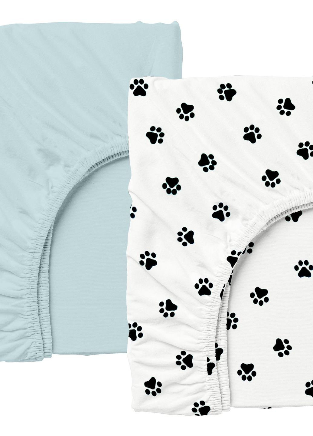 Набір простирадло на резинці 60х120 LIGHT BLUE PAWS (4822052086704) Cosas (263694750)