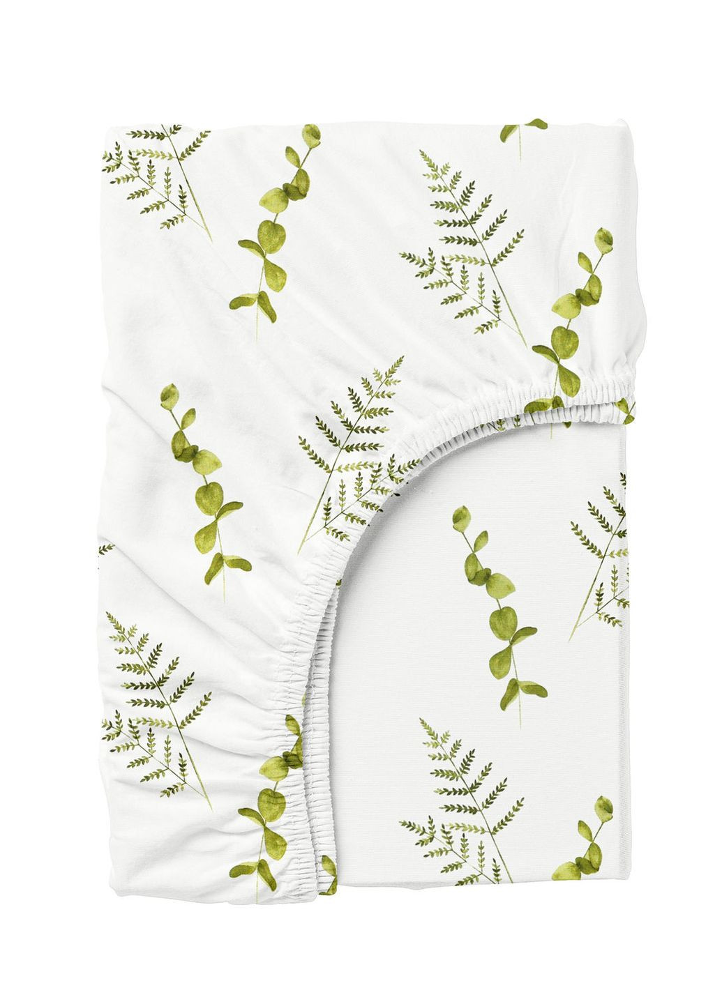 Простирадло на резинці в дитяче ліжечко 60х120 GREEN FOLIAGE (4822052089767) Cosas (263694783)
