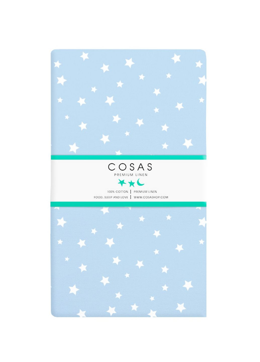 Простынь на резинке 80х160 LIGHT BLUE STARFALL (4822052089613) Cosas (263694889)