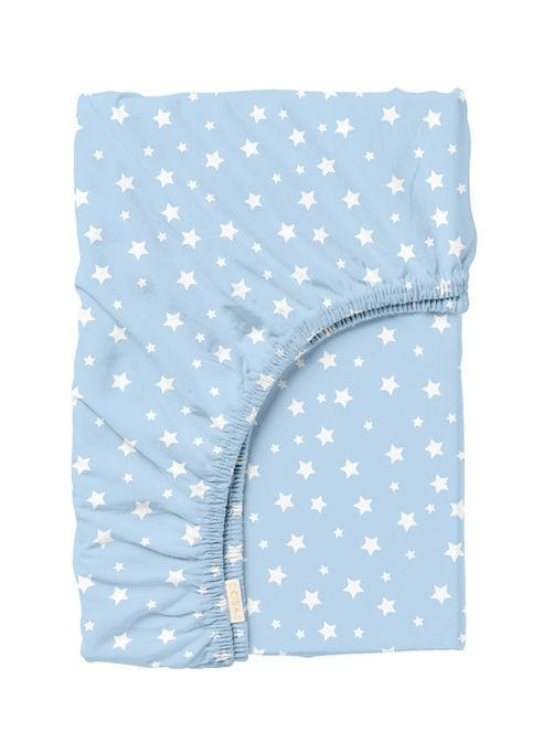 Простынь на резинке 80х160 LIGHT BLUE STARFALL (4822052089613) Cosas (263694889)