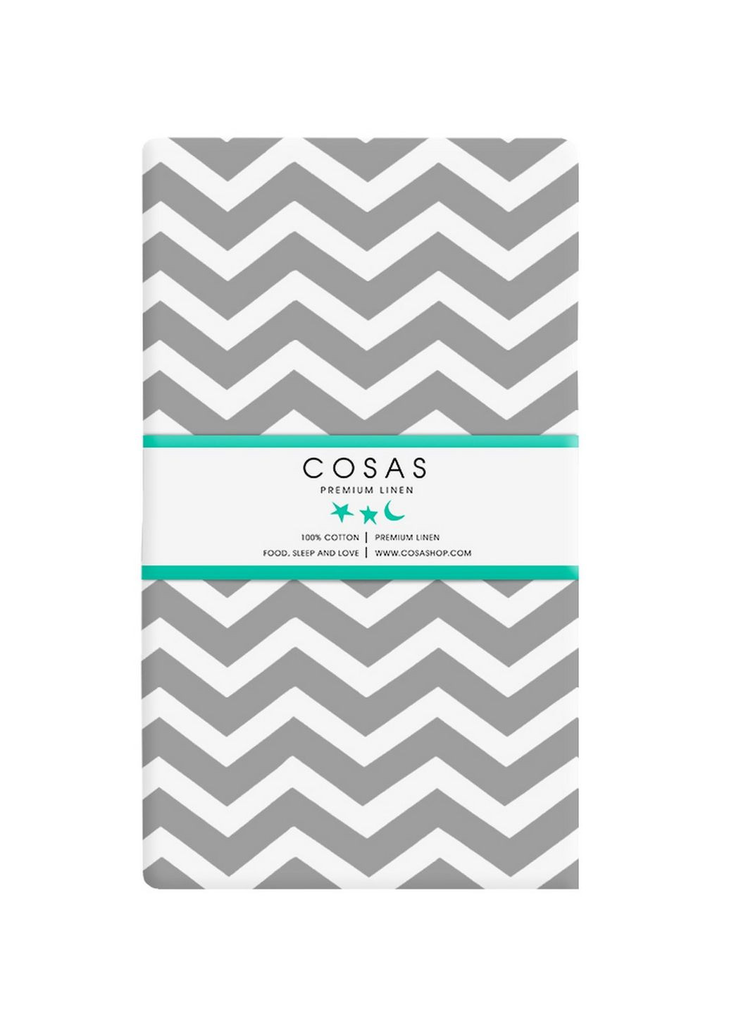 Простынь на резинке 80х160 GREY ZIGZAG (4822052089057) Cosas (263694797)