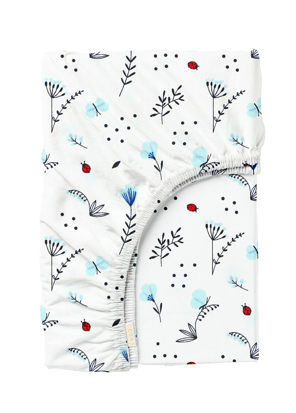 Простирадло на резинці 90х200 BLUE WILDFLOWERS (4822052097830) Cosas (263694691)