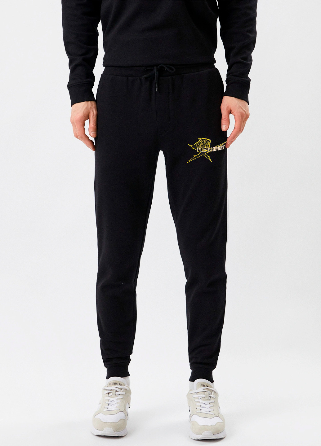 Черные повседневный демисезонные зауженные брюки Plein Sport