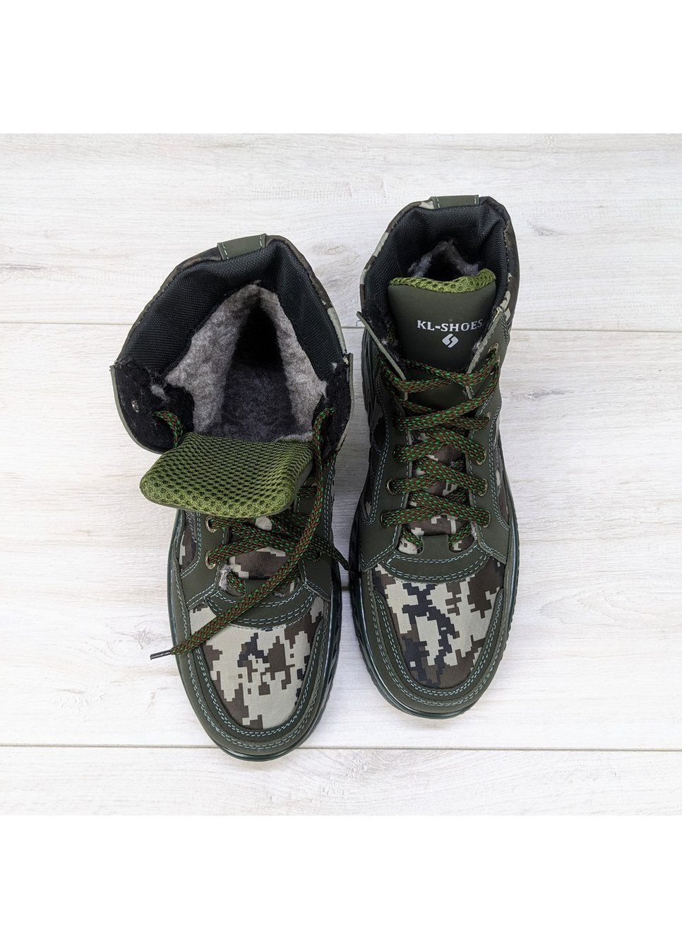 Хаки зимние ботинки мужские зимние камуфляжные Kluchkovskyy