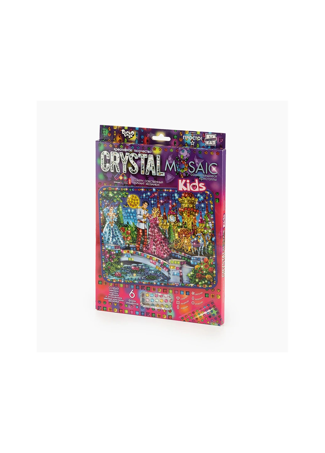 Мозаика из кристаллов Crystal mosaic kids Золушка CRMk-01-06 Danko Toys (263930644)
