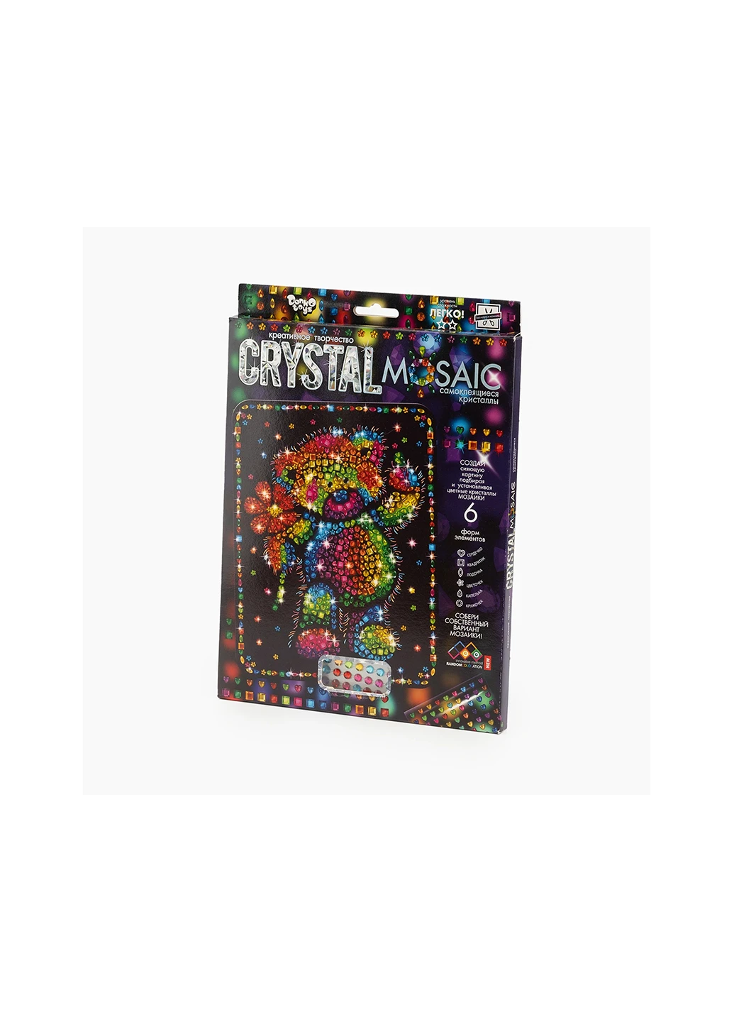 Комплект креативного творчества CRYSTAL MOSAIC Мишка CRM-01-05 Danko Toys (263930649)