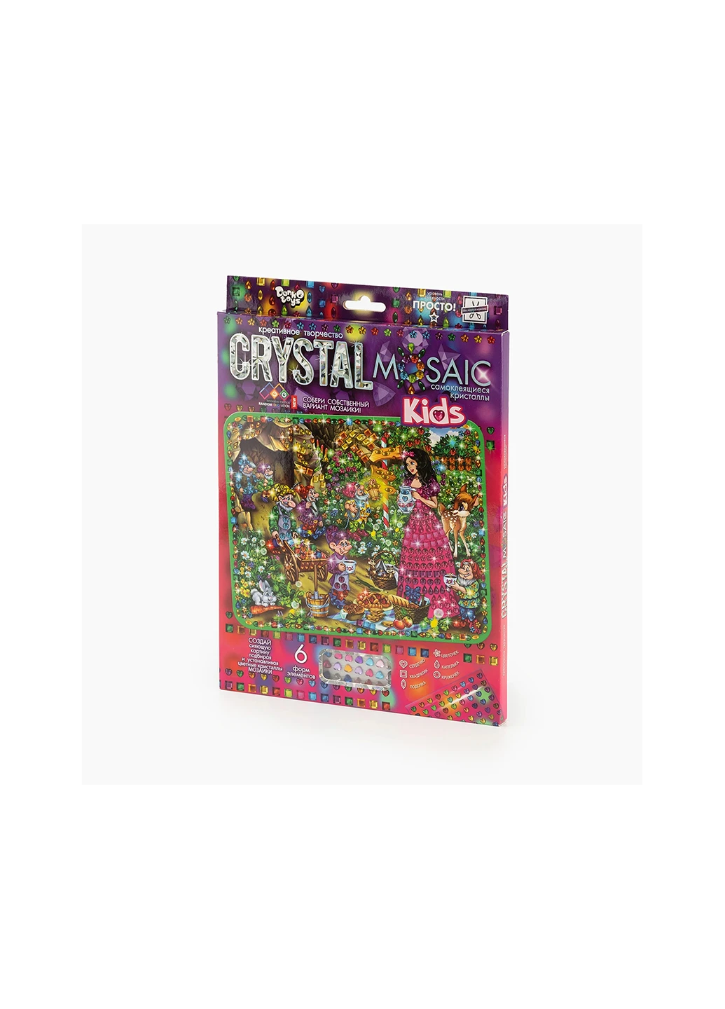 Мозаика из кристаллов Crystal mosaic kids Белоснежка CRMk-01-07 Danko Toys (263930581)