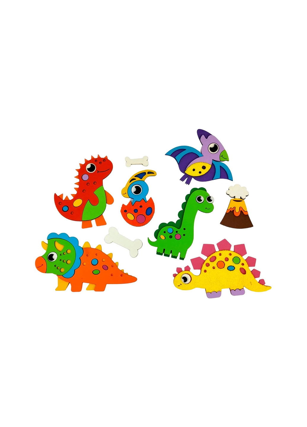 Розвиваючий набір 3D-аплікації Динозаври Аплі Краплі 3D-04 No Brand (263930200)