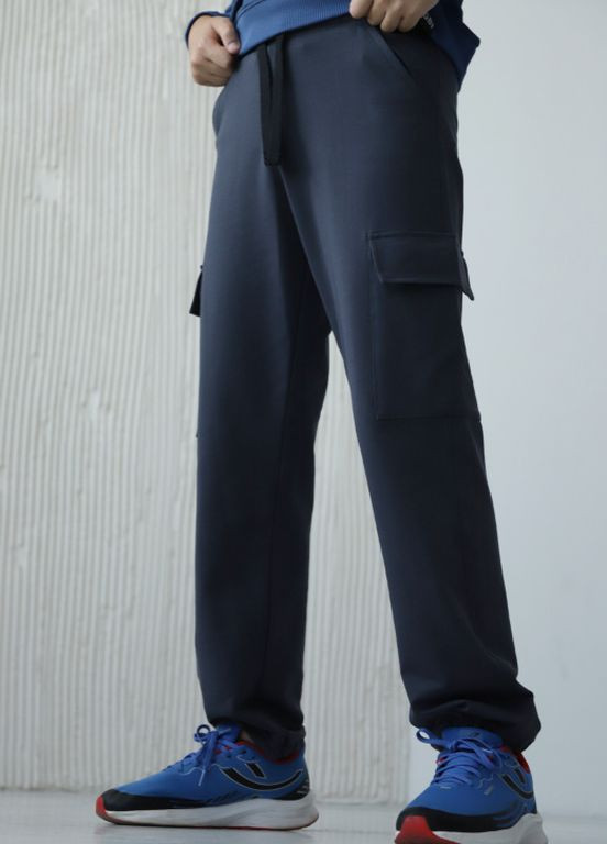 Серые повседневный демисезонные брюки GBI