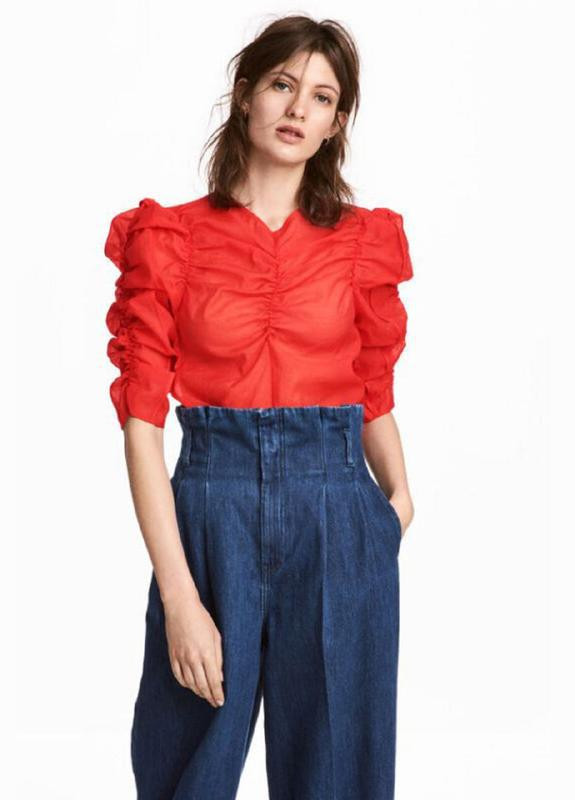 Красная блуза из жоржета H&M