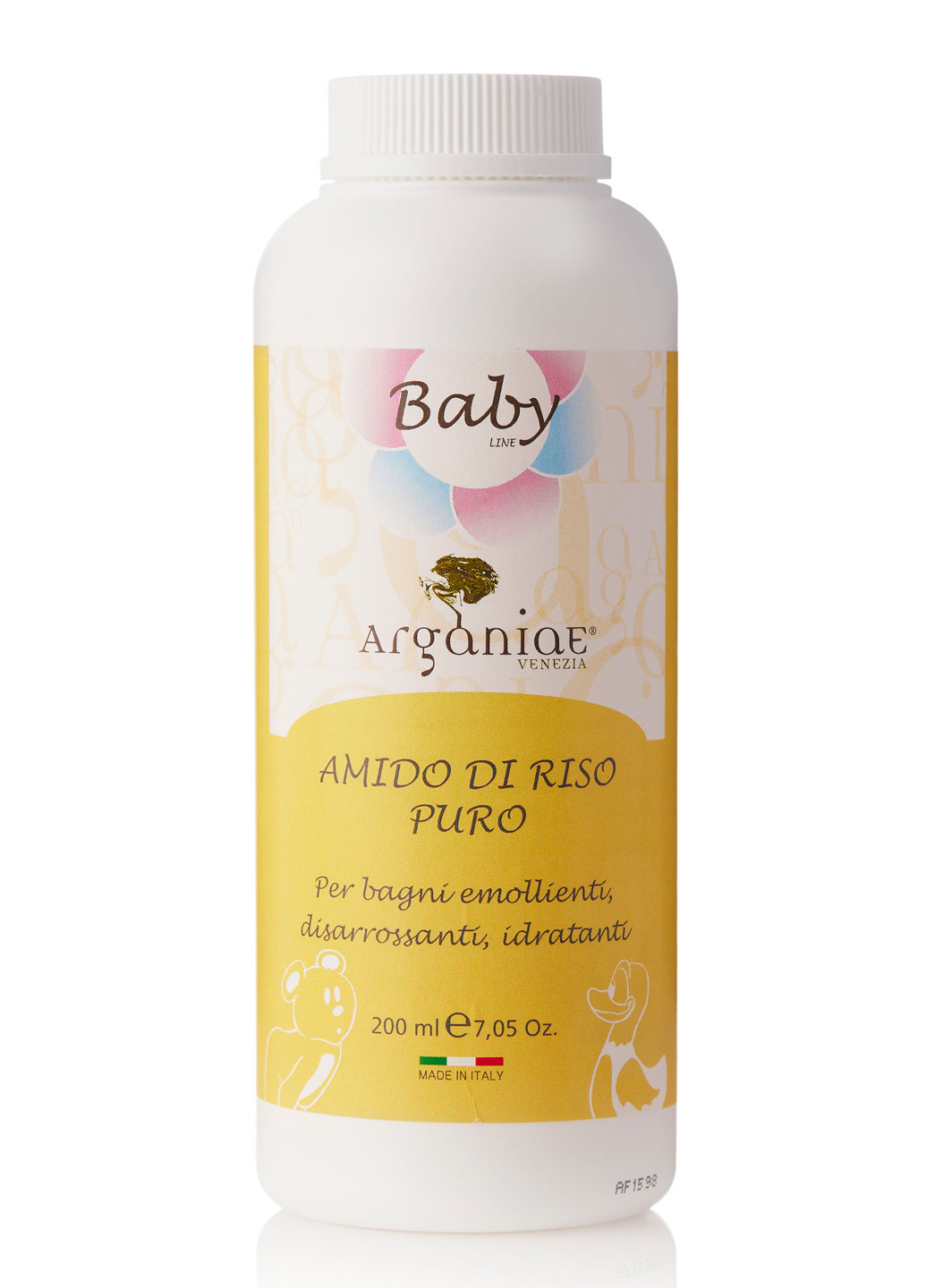 Детский Чистый Рисовый Крахмал Baby для Успокаивающей Увлажняющей Ванны 200г 0187 Arganiae (263943377)