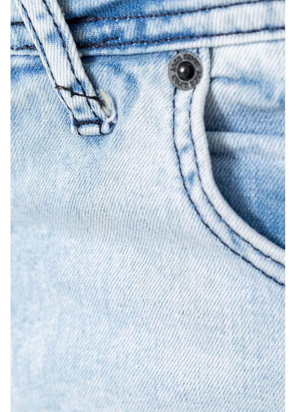 Светло-голубые демисезонные прямые джинсы Ager