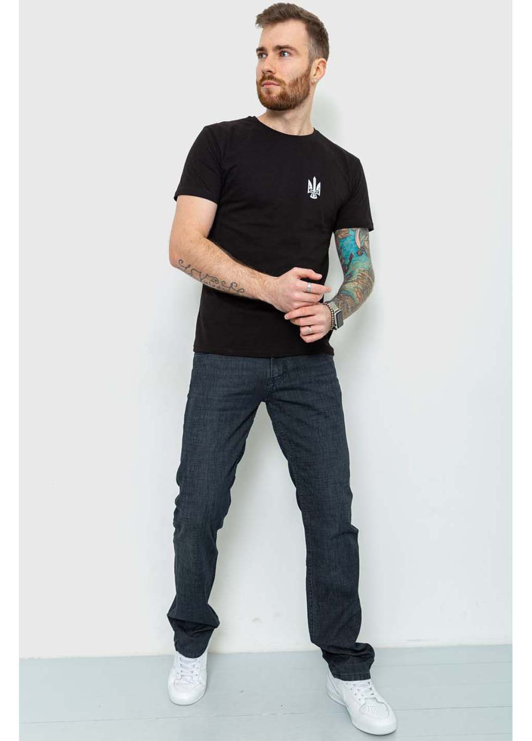 Серые демисезонные прямые джинсы RELUCKY