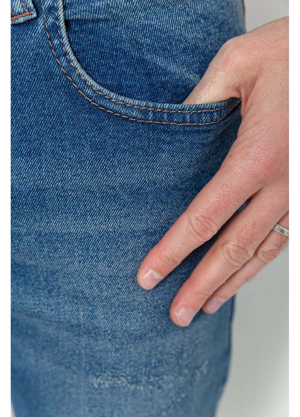 Синие демисезонные прямые джинсы Ager