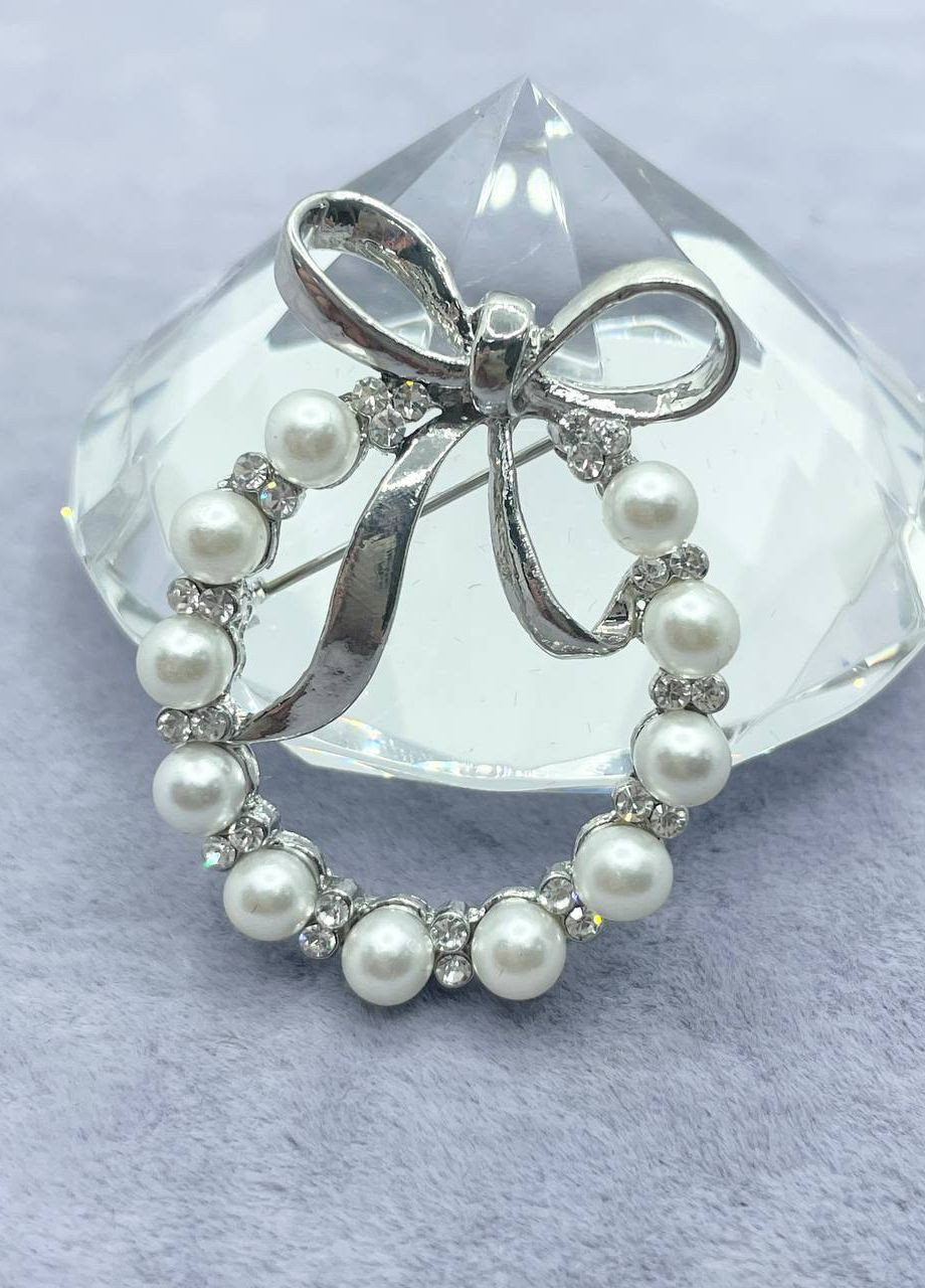 Брошка металлическая с бантиком No Brand (263948303)