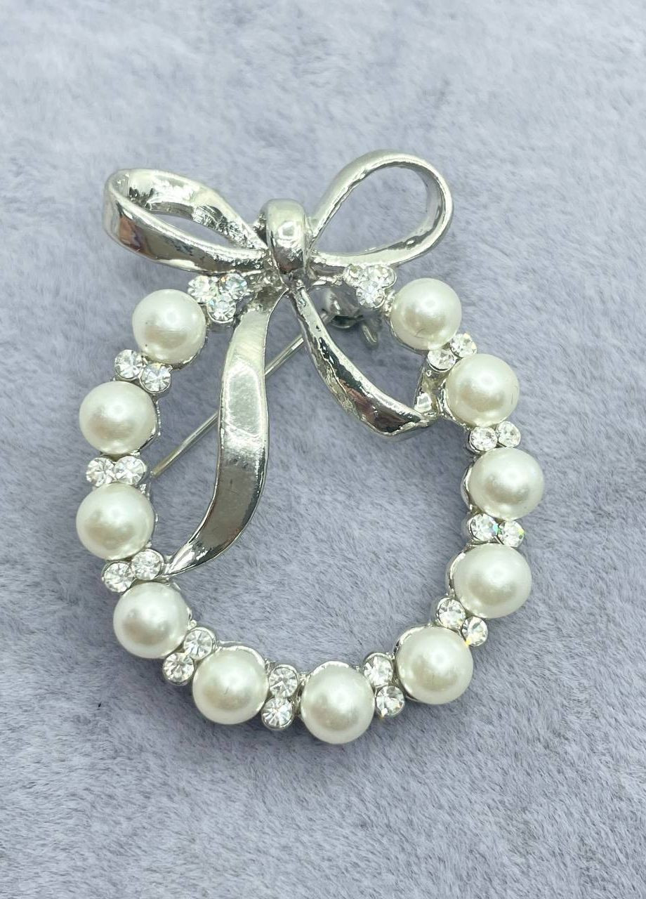 Брошка металлическая с бантиком No Brand (263948303)