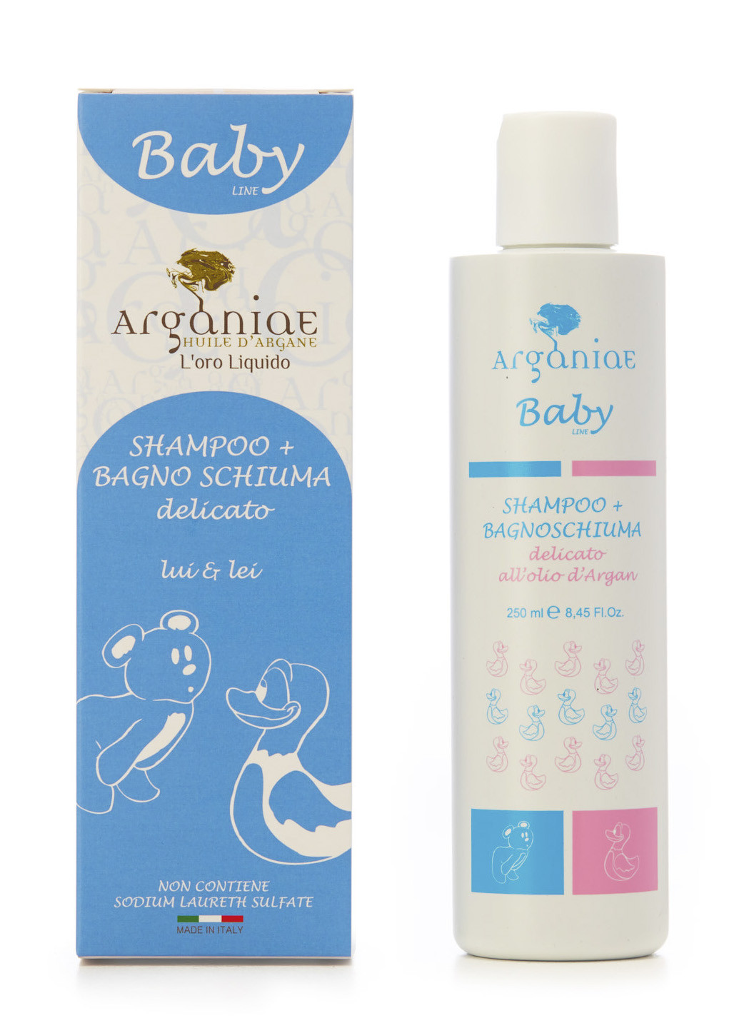 Дитячий Шампунь-Піна для Купання Baby Парфумований для Шкіри та Волосся 250мл 0191 Arganiae (264074276)