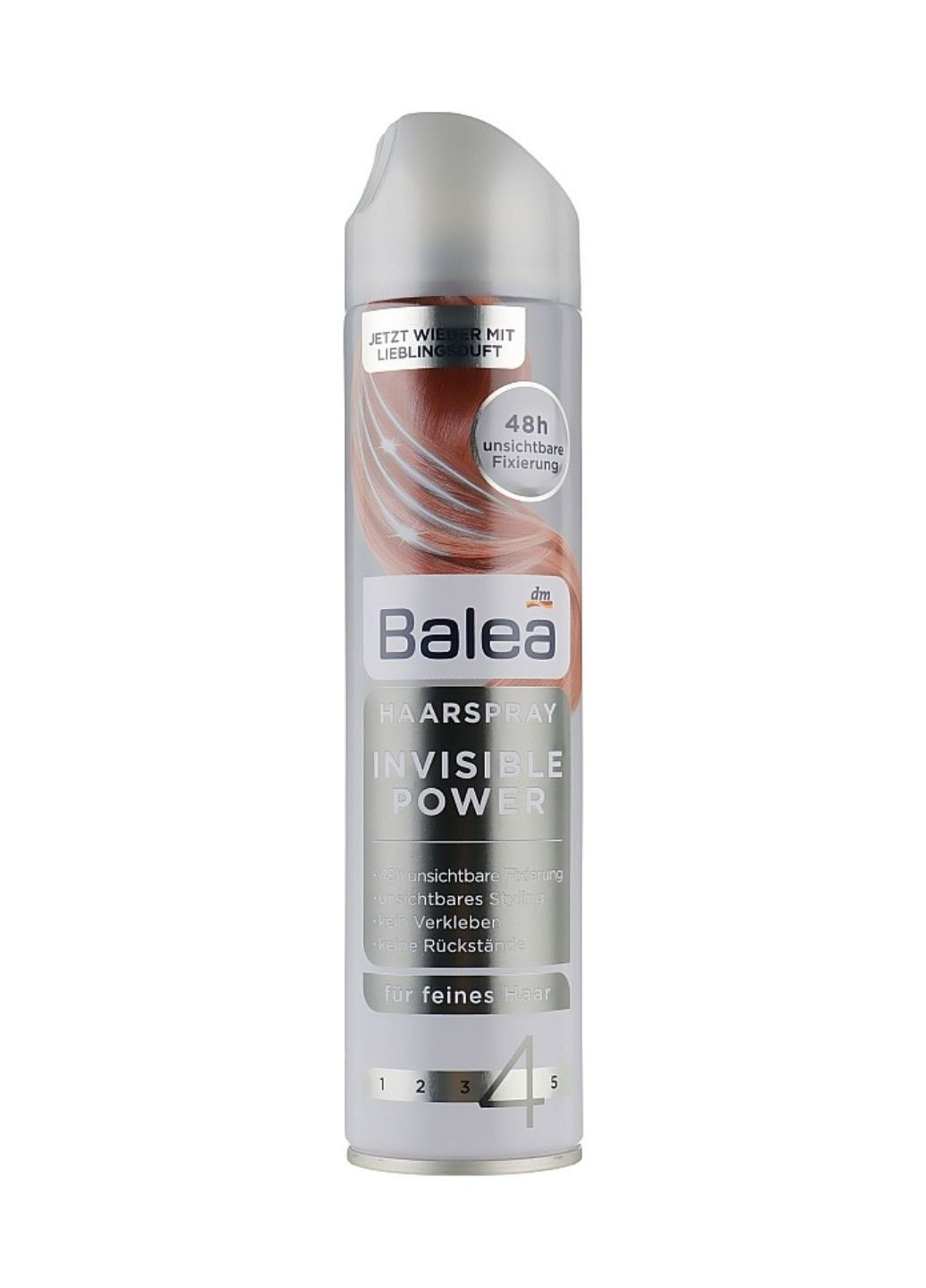 лак для волосся Invisible Power (4) 300 мл Balea (264032217)