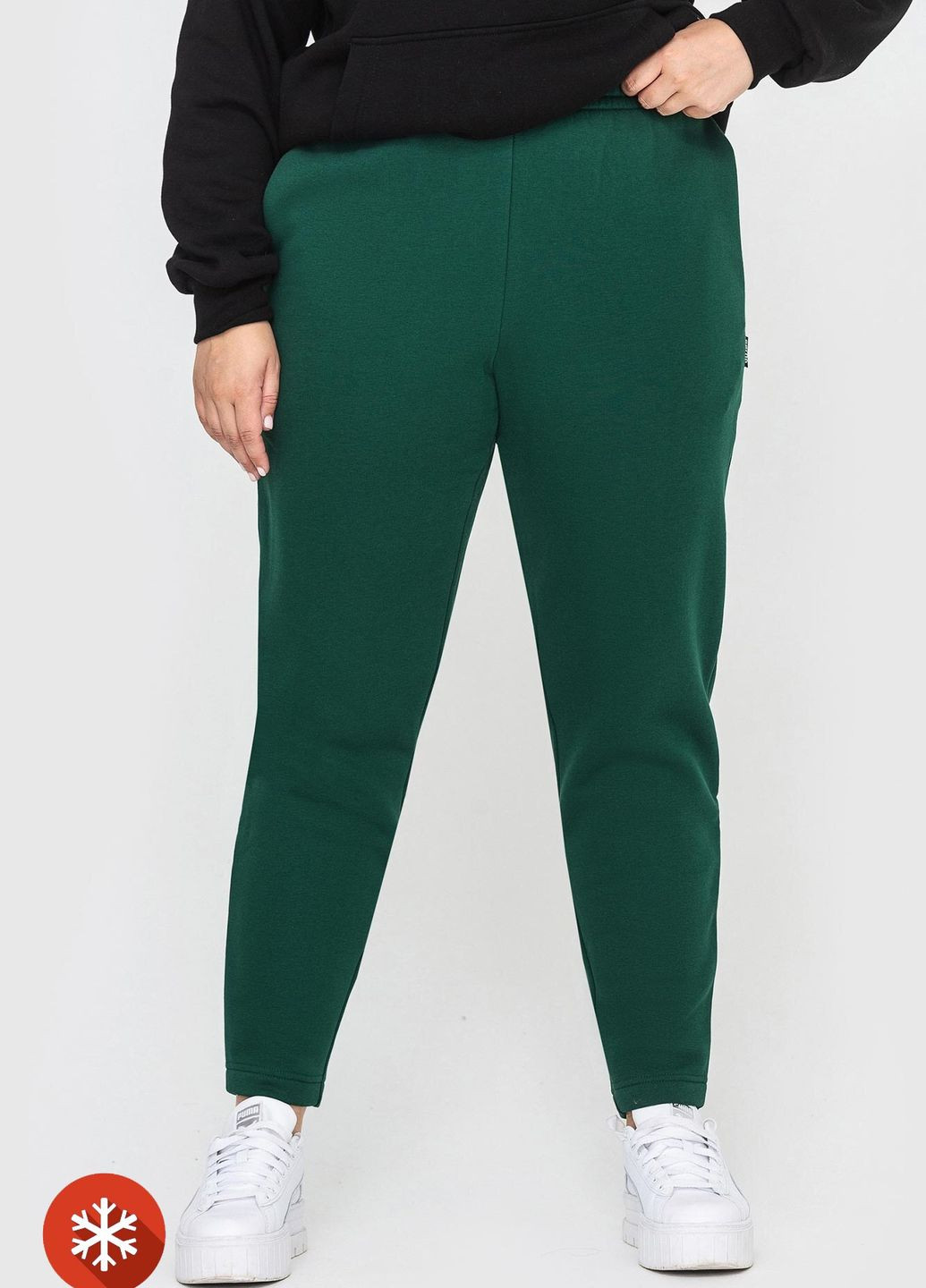 Зеленые спортивные зимние брюки Garne