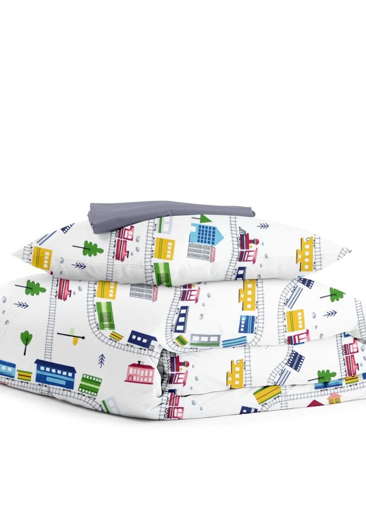 Підліткова постіль з простирадлом на резинці RAILWAY (4822052090534) Cosas (264189180)