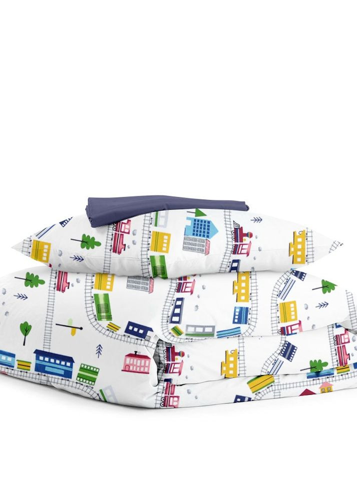 Підліткова постіль з простирадлом на резинці RAILWAY (4822052090510) Cosas (264189193)