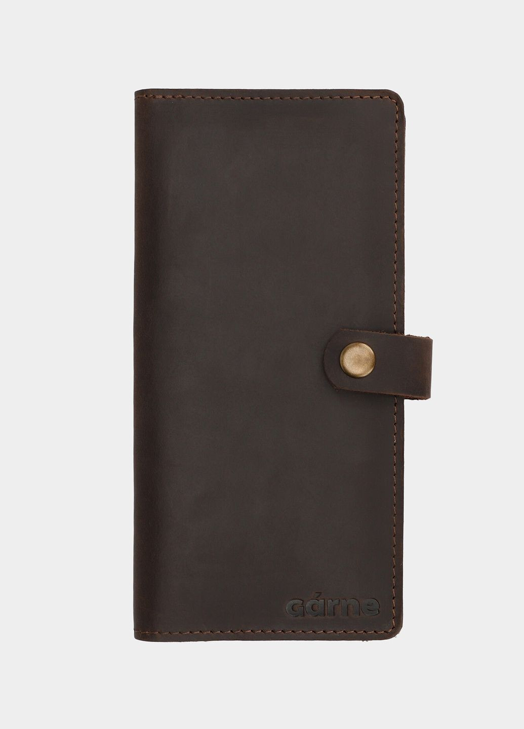 Кожаный большой женский кошелек с кнопкой Garne (264198901)