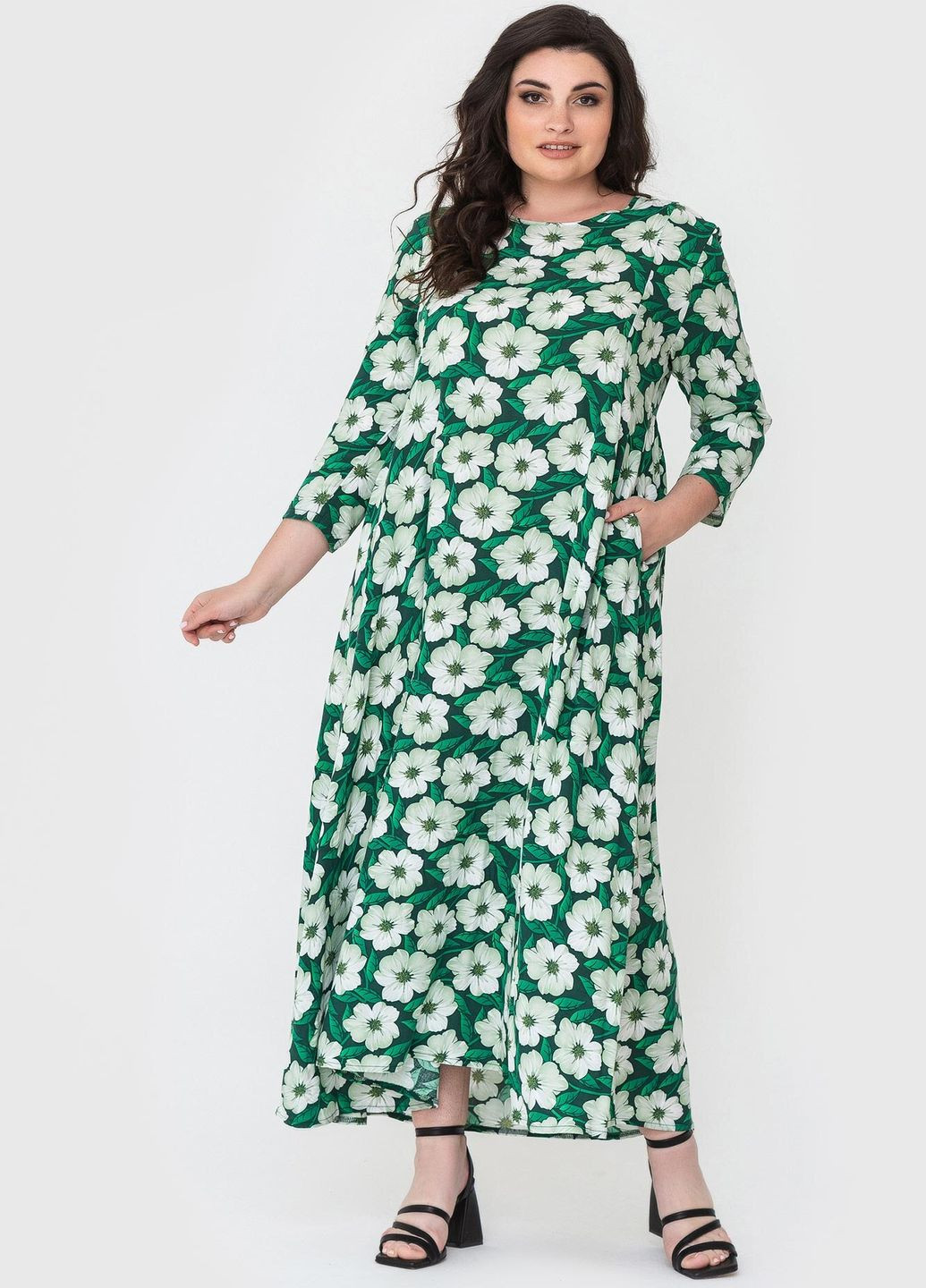 Зеленое кэжуал платье briana Garne однотонное