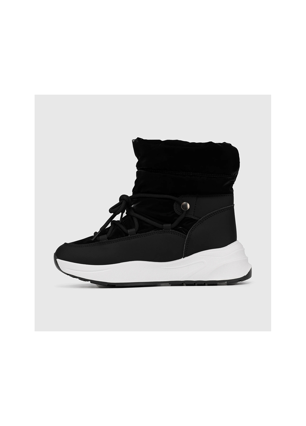 Черные сапоги дутики Happy