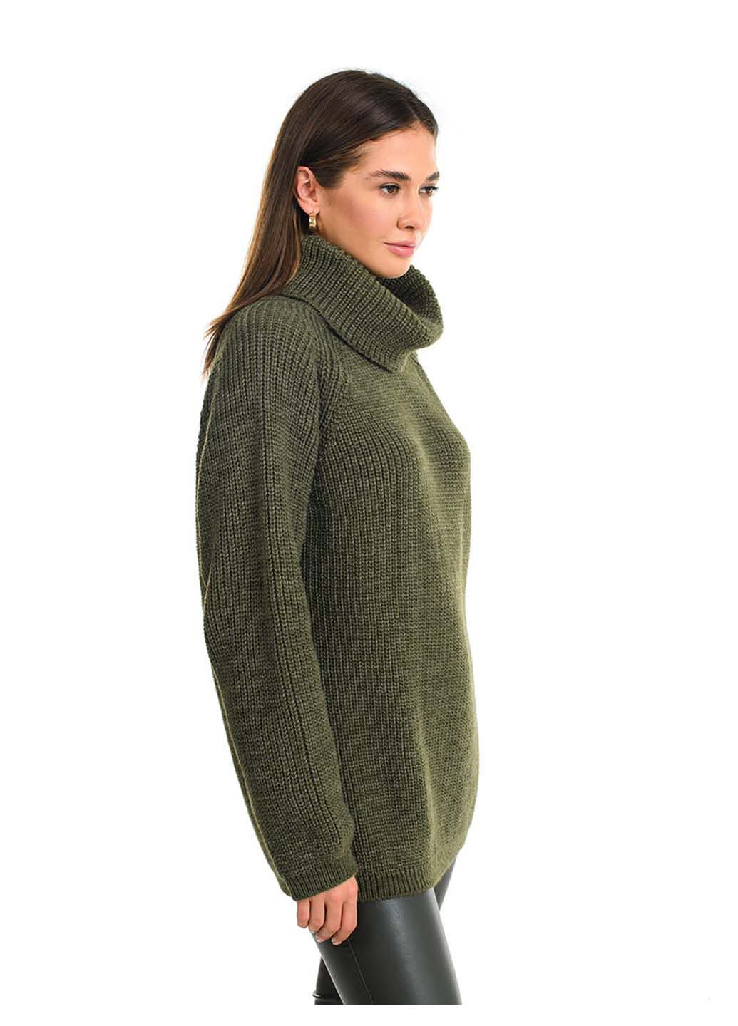 Оливковий (хакі) демісезонний светр SVTR