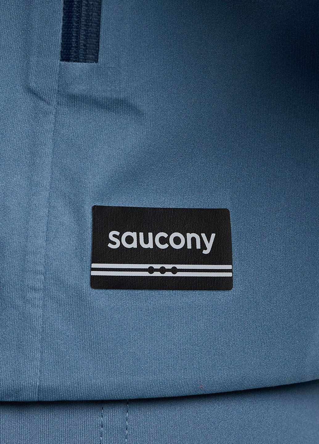 Блакитна демісезонна спортивна куртка Saucony