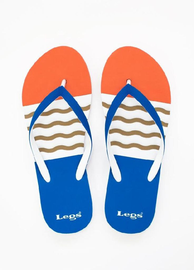 Синие пляжные пляжные вьетнамки Legs