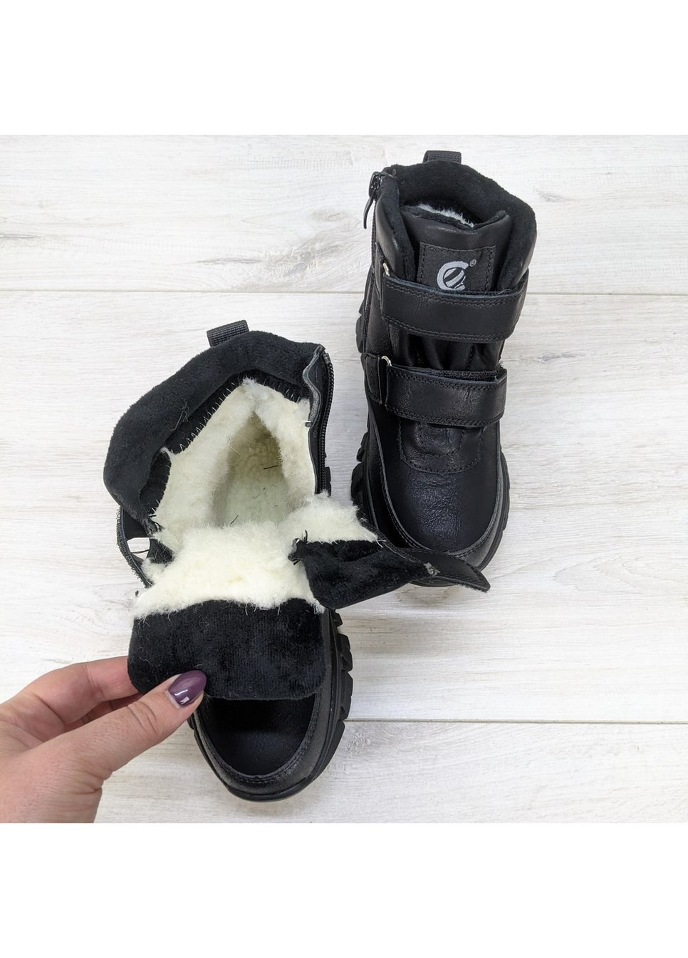 Черные повседневные зимние ботинки зимние для мальчика Clibee