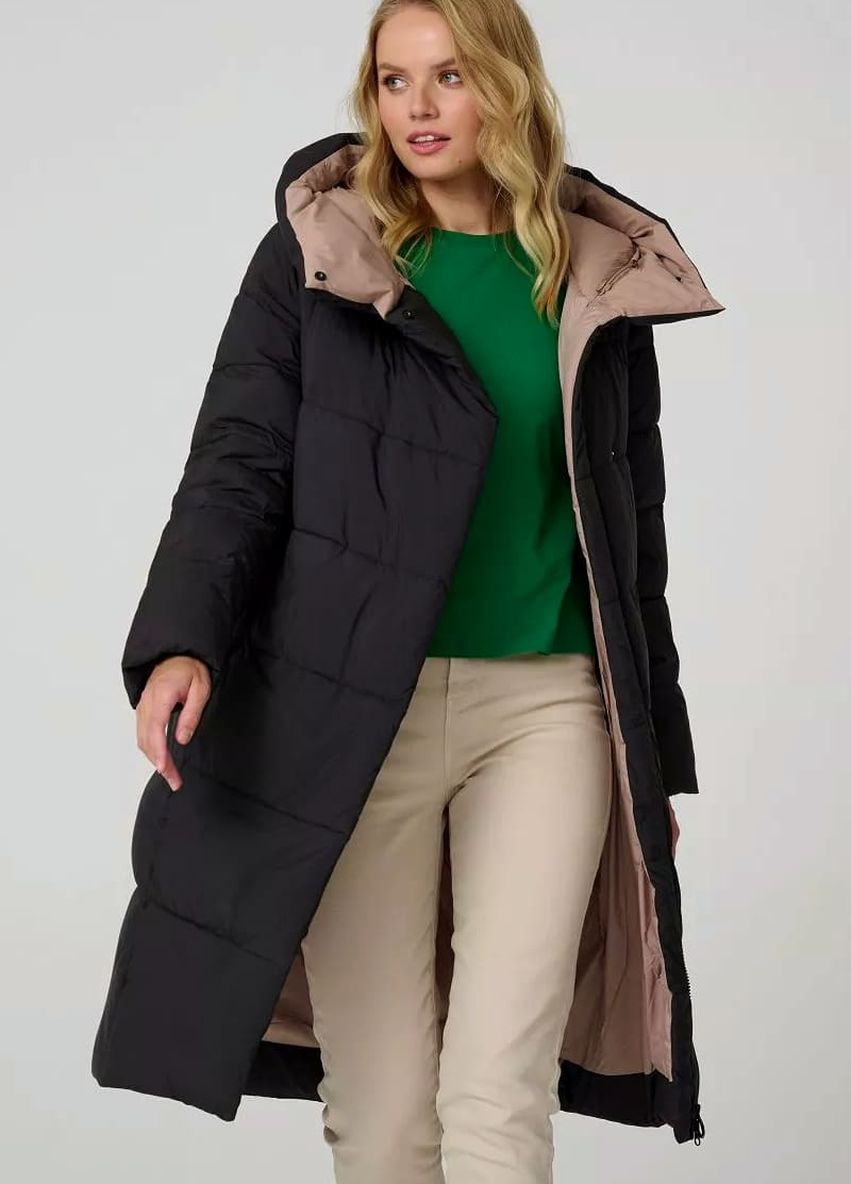 Чорна зимня пуховик жіночий чорний Towmy