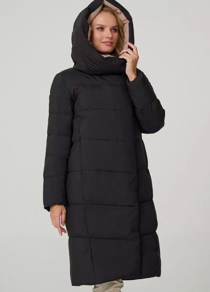 Чорна зимня пуховик жіночий чорний Towmy