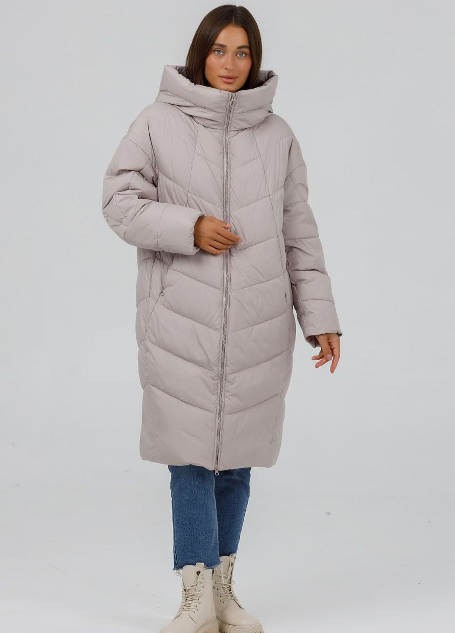 Айвори зимняя пуховик-кокон батал айвори Towmy