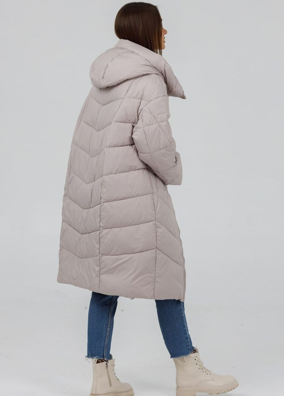 Айвори зимняя пуховик-кокон батал айвори Towmy