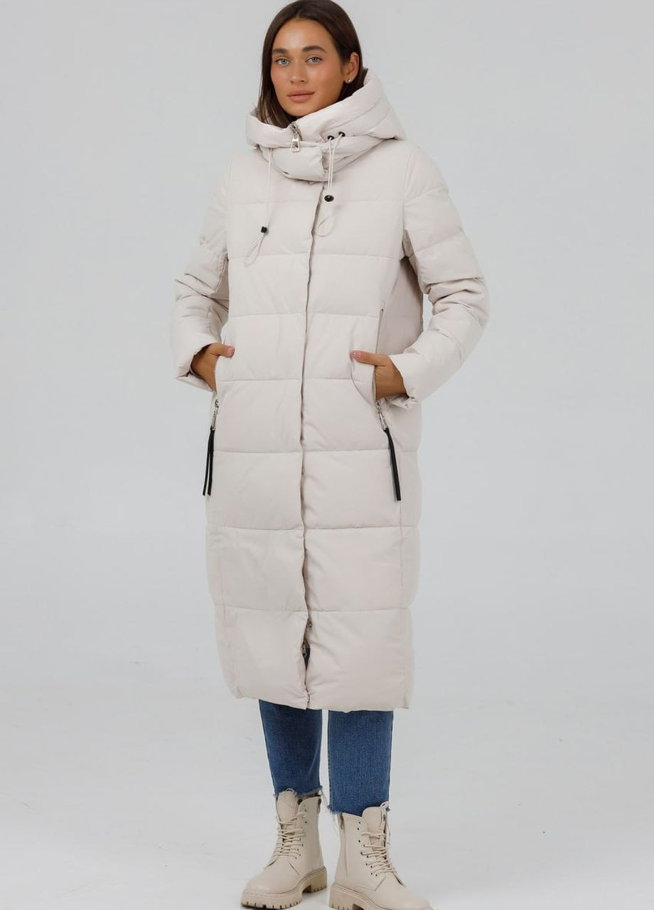 Айворі зимня пуховик спорт шик айворі Fodarlloy