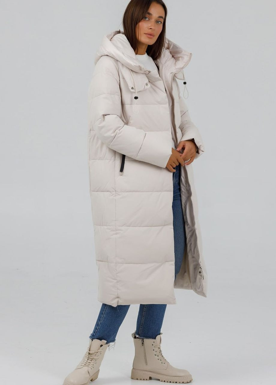 Айворі зимня пуховик спорт шик айворі Fodarlloy