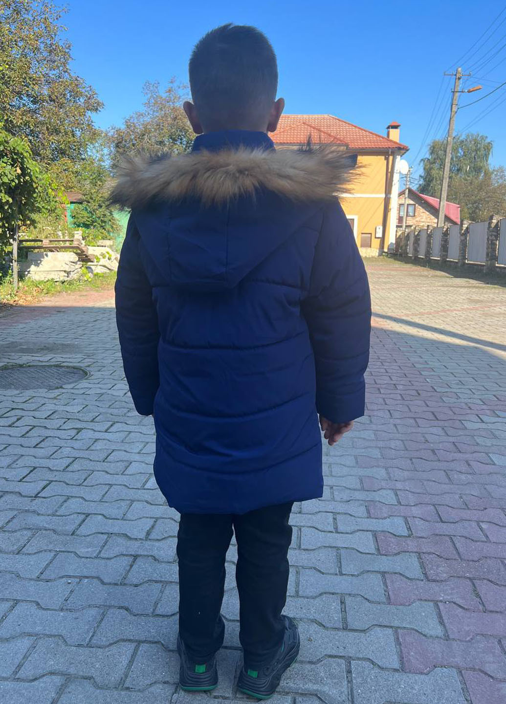 Синя зимня дитяча зимова куртка No Brand