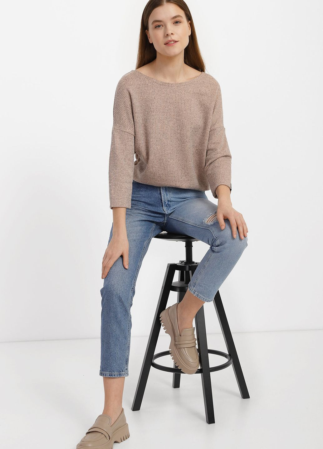 Garne Женские лоферы бежевый з натуральная кожа, украина — демисезон (264295456)