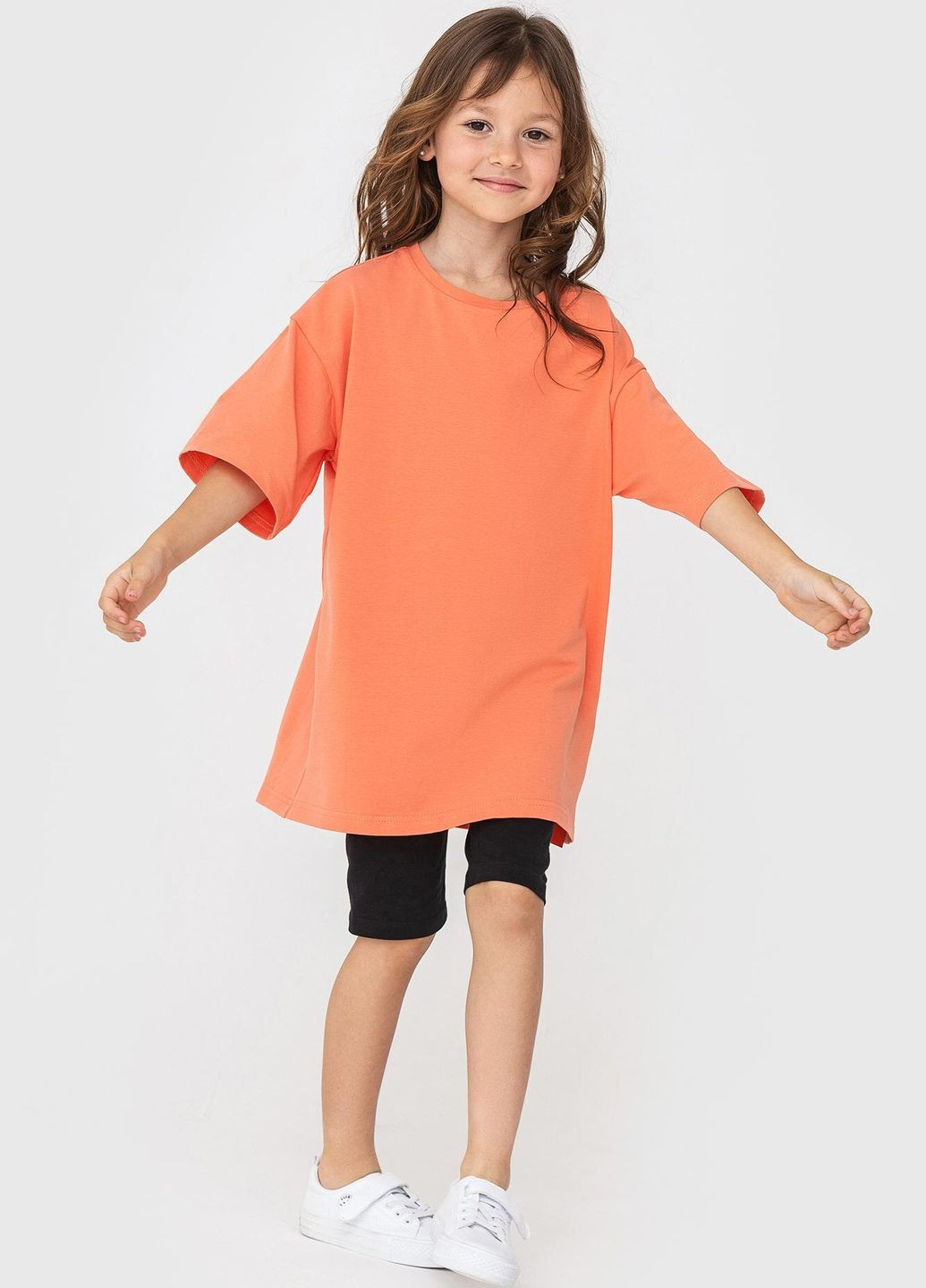 Оранжевая летняя детская футболка kids Garne