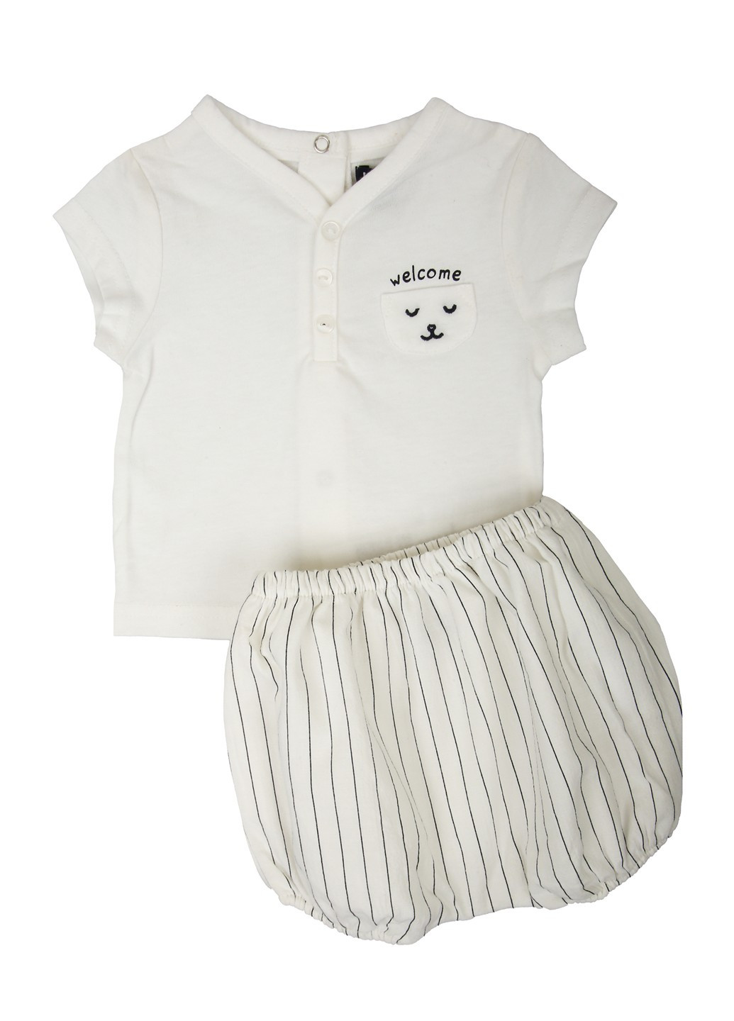 Білий літній комплект Kiabi