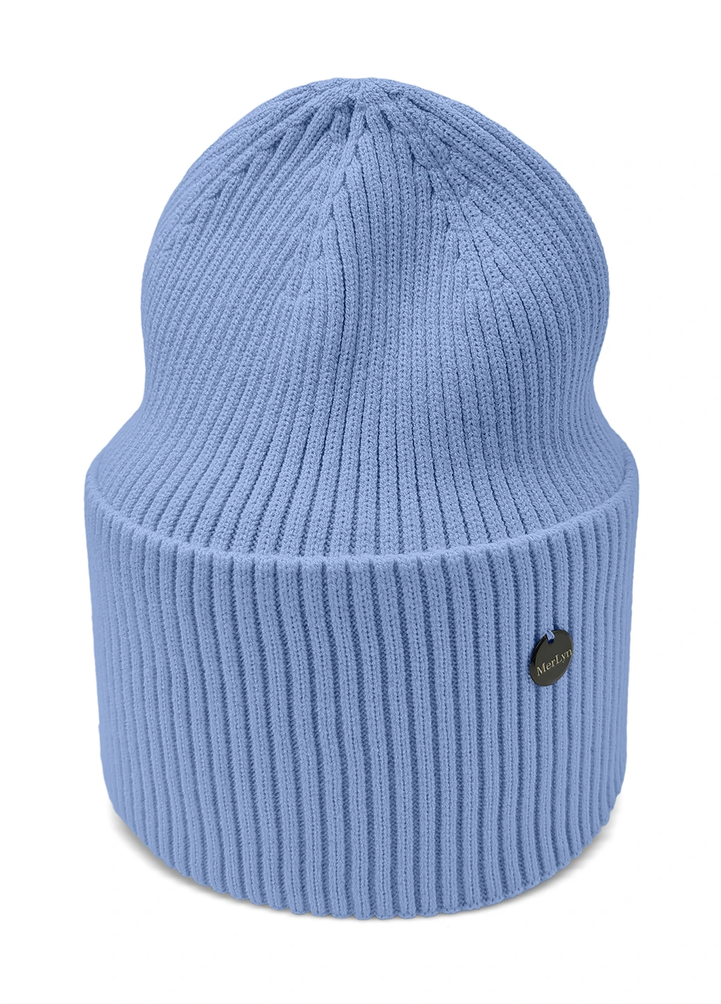 9057 В’язана шапка "Мілена" Блакитний 251 56-58р Anmerino (264300455)